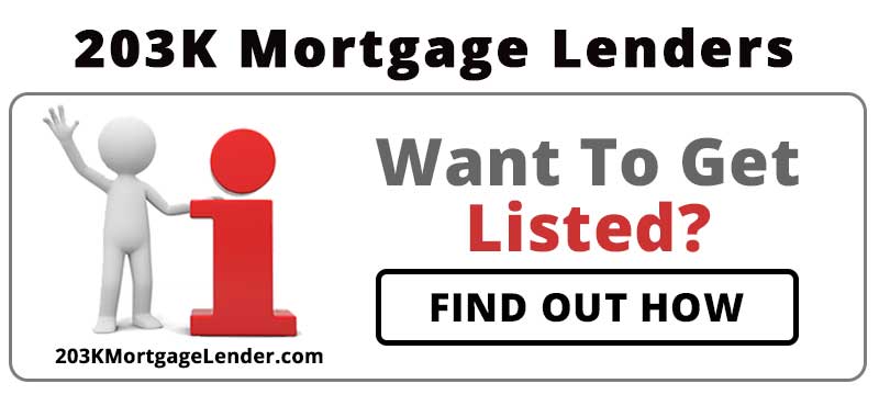 203k Refinance Lenders